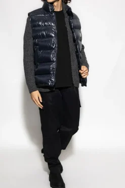 Moncler BLACK T-shirt with printed logo