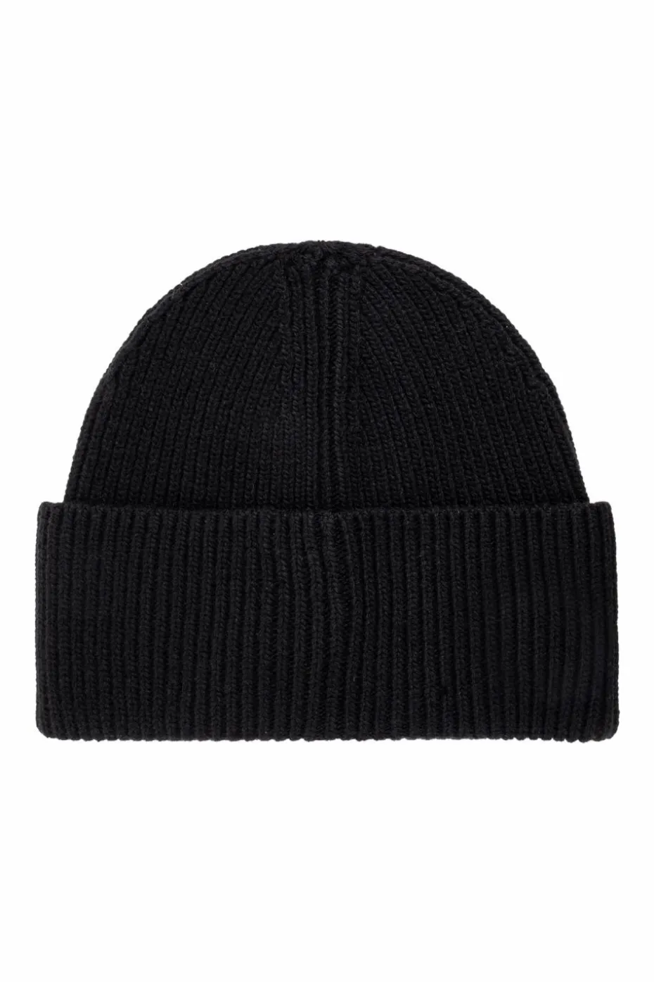Moncler BLACK Wool beanie with logo patch