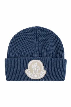 Moncler BLUE Cap with logo patch