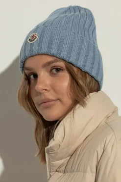 Moncler BLUE Wool hat