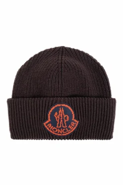 Moncler BROWN Cap with logo patch