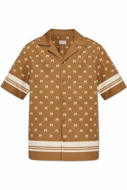 Moncler BROWN Cotton shirt with monogram
