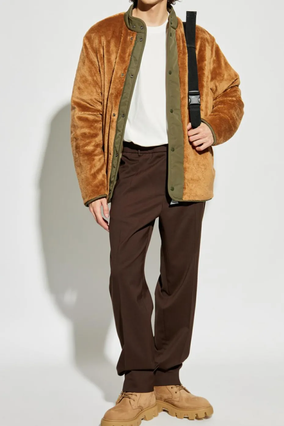 Moncler BROWN Reversible jacket `Rentigant`