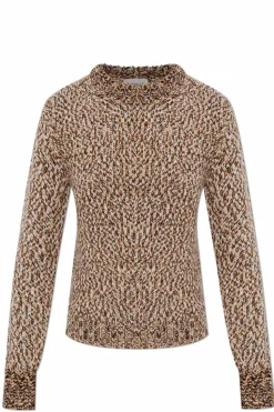 Moncler BROWN Sweater with decorative knit