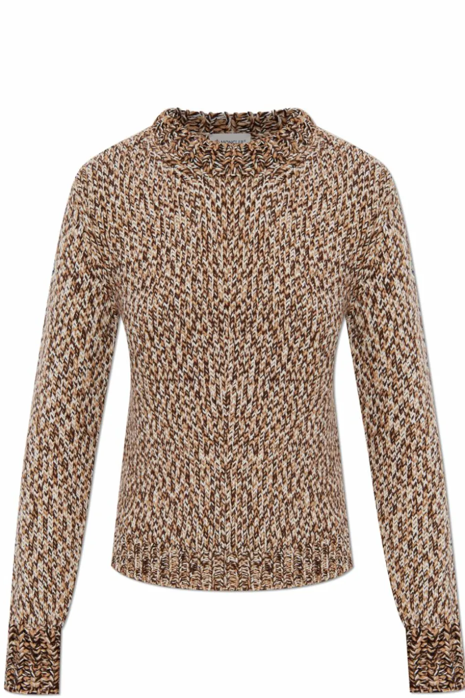 Moncler BROWN Sweater with decorative knit