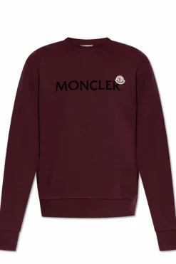 Moncler BURGUNDY Sweatshirt with logo