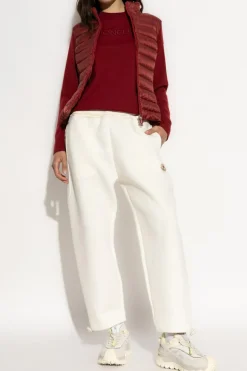 Moncler BURGUNDY T-shirt with logo