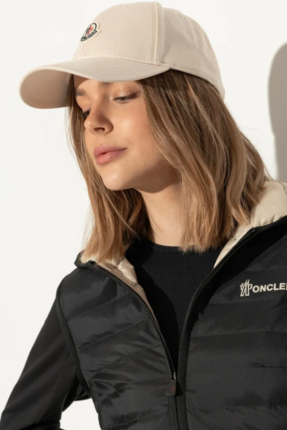 Moncler cream Baseball cap