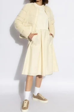 Moncler cream Cotton dress with pockets