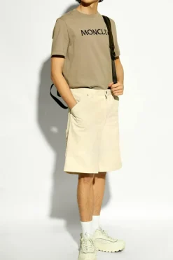 Moncler cream Denim shorts