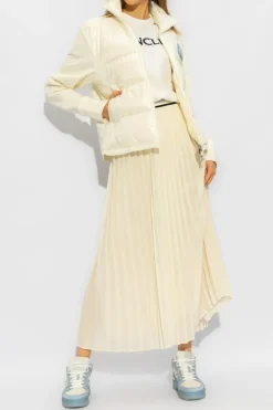 Moncler cream ‘Gonna’ pleated skirt