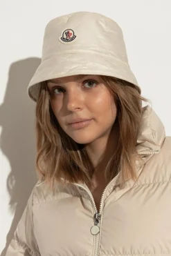 Moncler cream Hat with logo