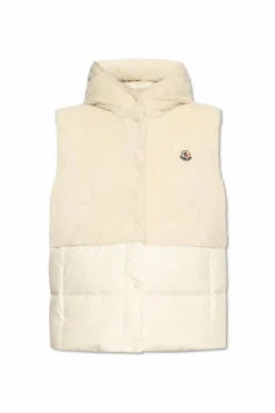 Moncler cream Hooded vest Floy