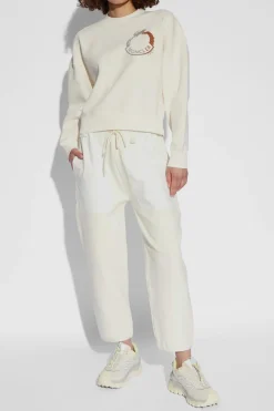 Moncler cream Panelled sweatpants