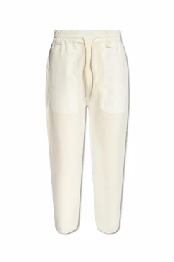 Moncler cream Panelled sweatpants