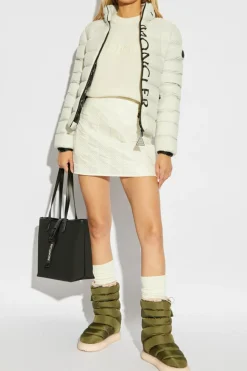 Moncler cream Quilted skirt