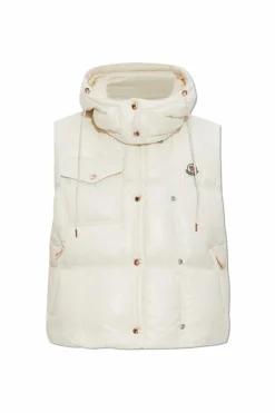 Moncler cream Quilted vest "Pario"