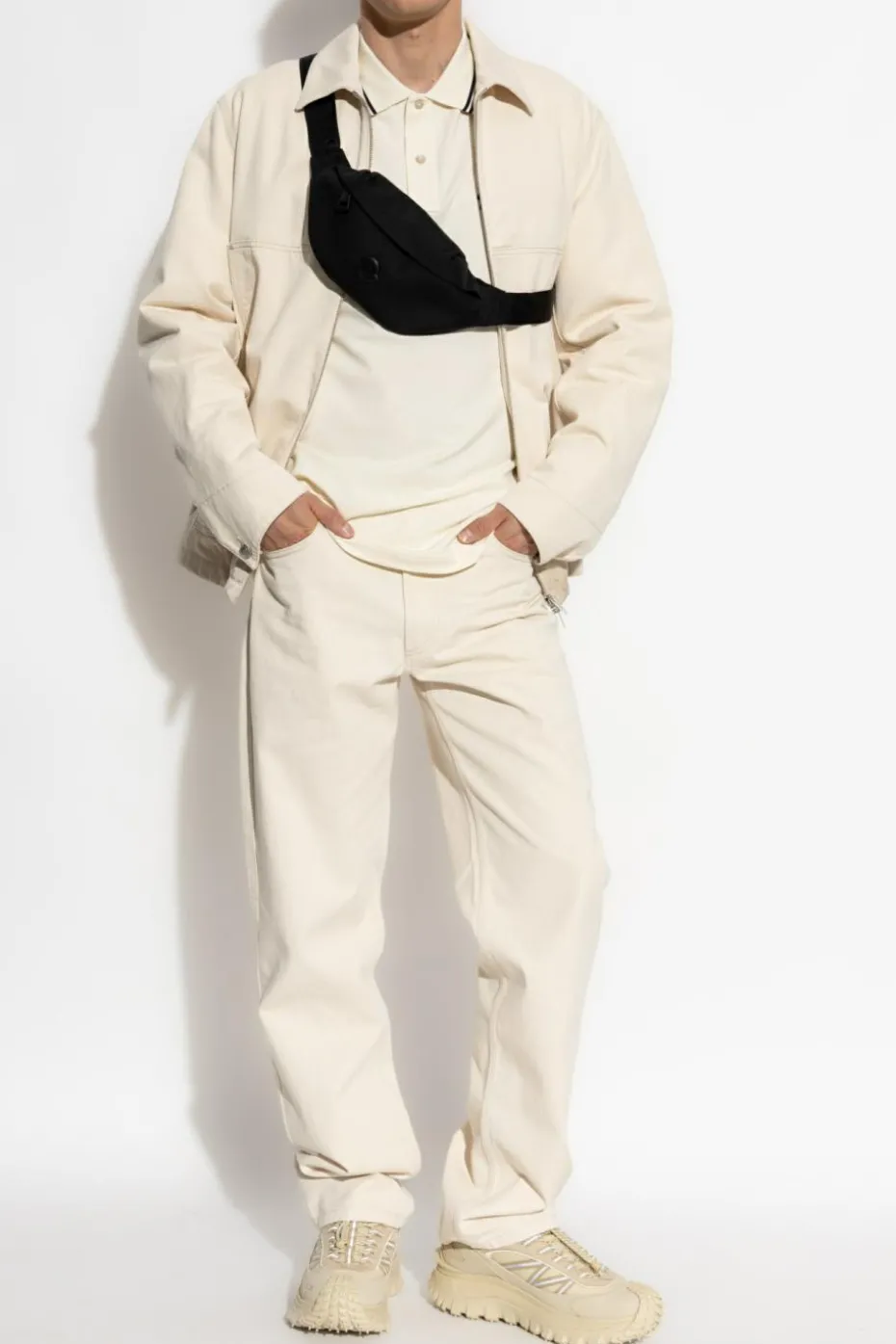 Moncler cream Reversible down jacket