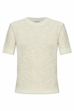 Moncler cream Sweater with shimmering thread