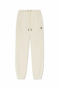 Moncler cream Sweatpants with logo