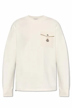 Moncler cream Sweatshirt with pocket