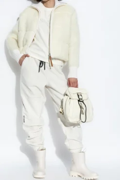Moncler cream T-shirt with logo