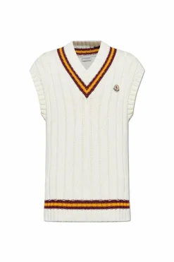 Moncler cream Vest with logo