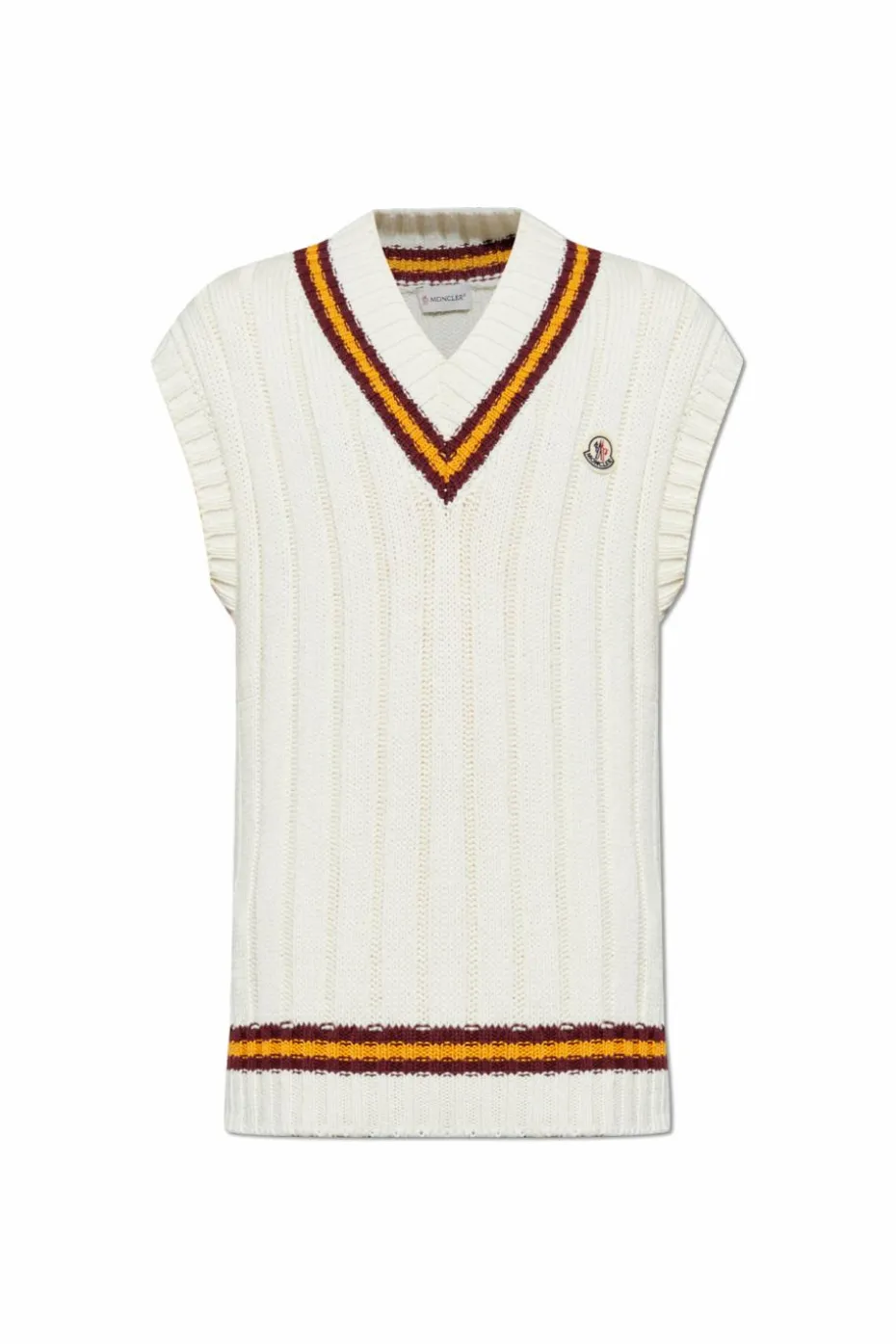 Moncler cream Vest with logo