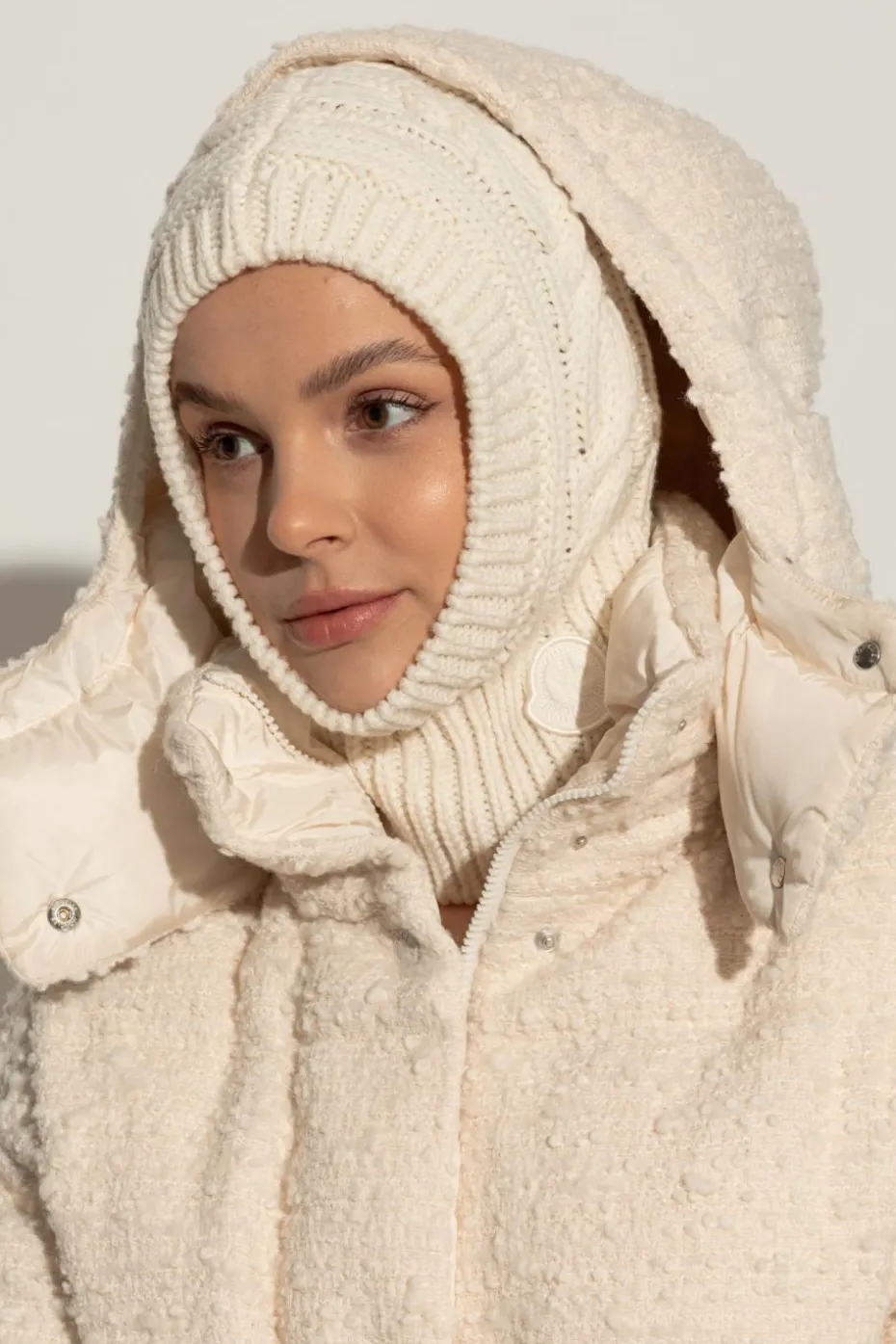 Moncler cream Wool Hood