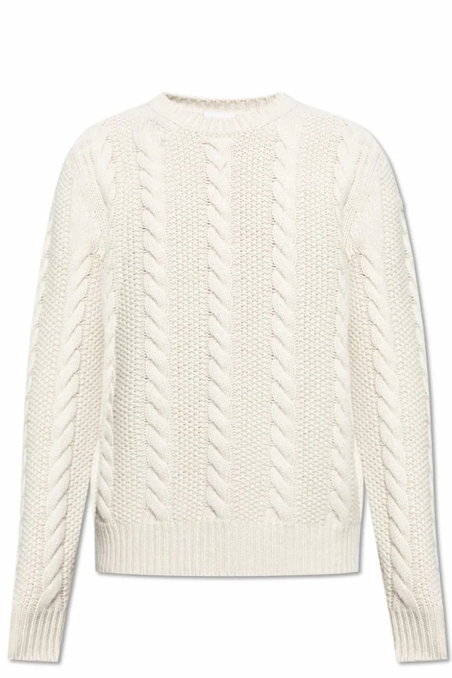 Moncler cream Wool sweater with decorative knit