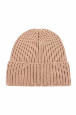 Moncler Enfant beige Cap with logo patch