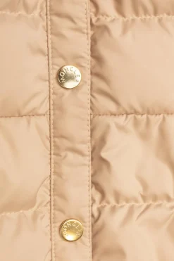 Moncler Enfant beige Cardigan with quilted front
