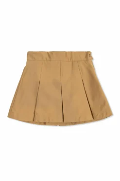 Moncler Enfant beige Cotton pleated skirt