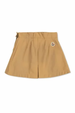 Moncler Enfant beige Cotton pleated skirt