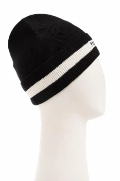 Moncler Enfant BLACK Beanie with logo