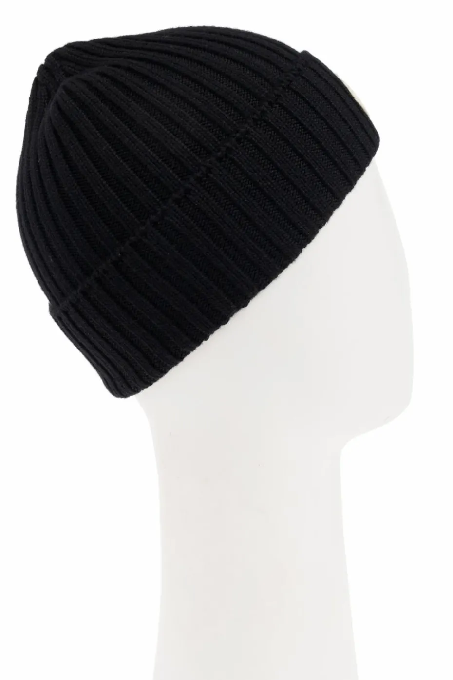 Moncler Enfant BLACK Cap with logo patch