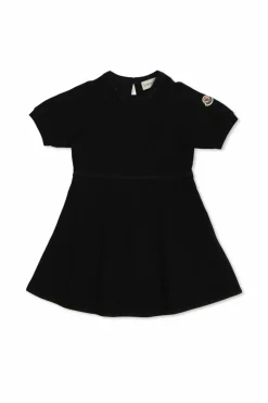 Moncler Enfant BLACK Dress with shimmering sequins