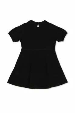 Moncler Enfant BLACK Dress with shimmering sequins