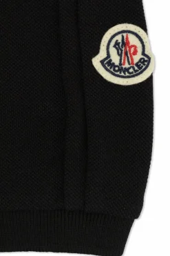 Moncler Enfant BLACK Dress with shimmering sequins