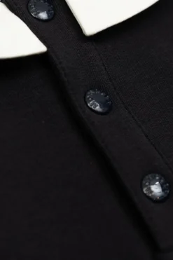 Moncler Enfant BLACK Dress with collar