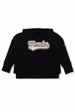 Moncler Enfant BLACK Hoodie with logo