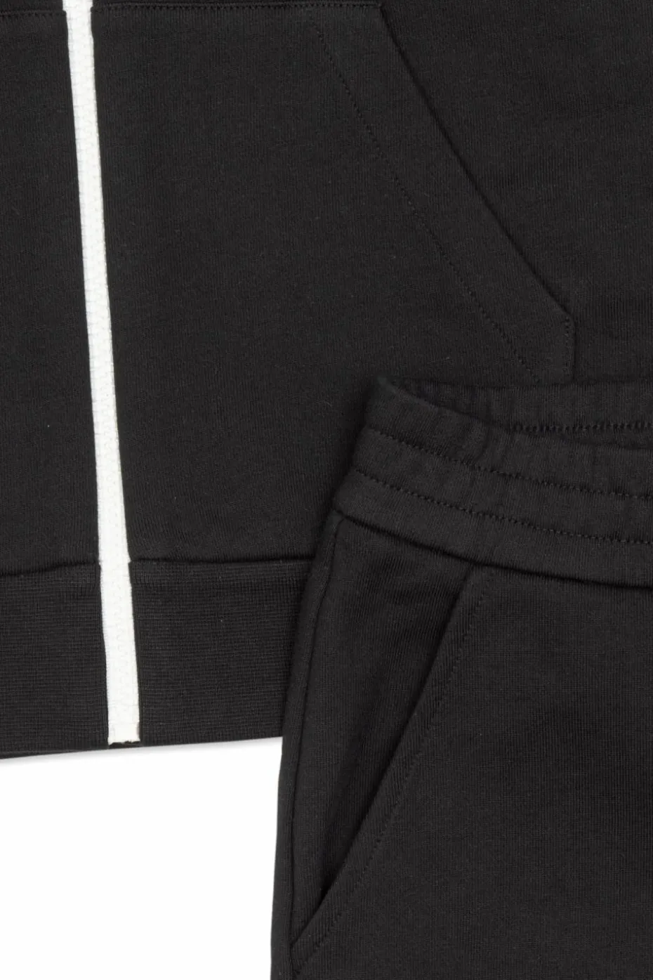 Moncler Enfant BLACK Set: Sweatshirt and Sweatpants