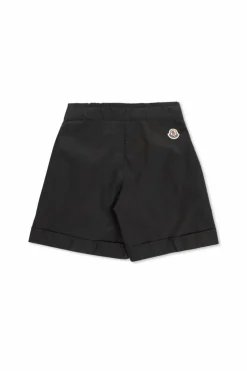 Moncler Enfant BLACK Shorts with rolled-up legs