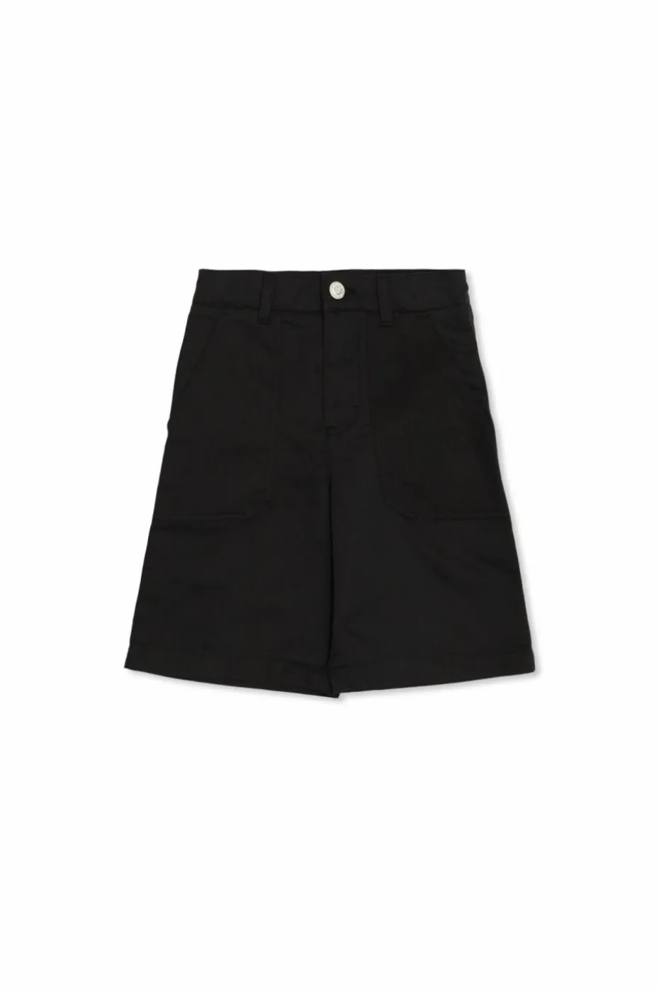 Moncler Enfant BLACK Shorts with logo patch