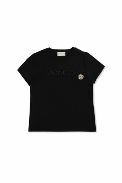 Moncler Enfant BLACK T-shirt with logo