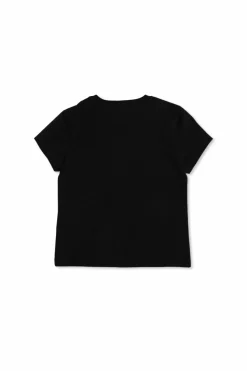 Moncler Enfant BLACK T-shirt with logo