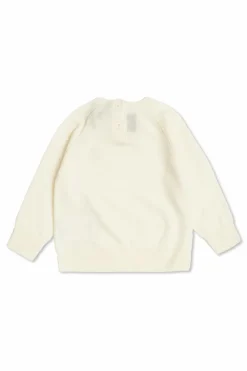 Moncler Enfant cream Cashmere sweater with logo patch