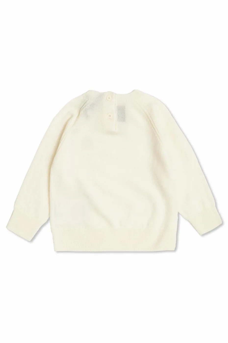 Moncler Enfant cream Cashmere sweater with logo patch