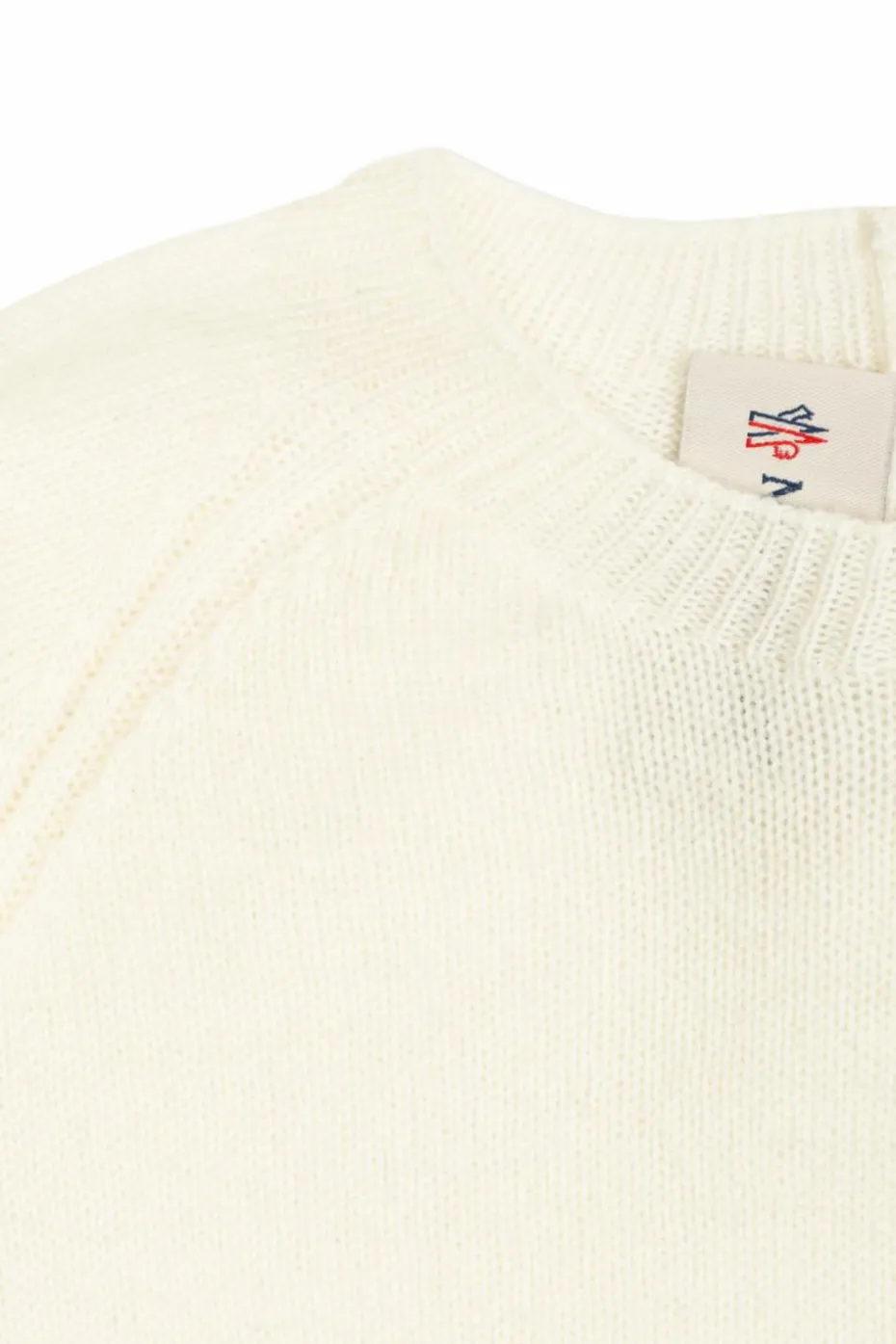 Moncler Enfant cream Cashmere sweater with logo patch