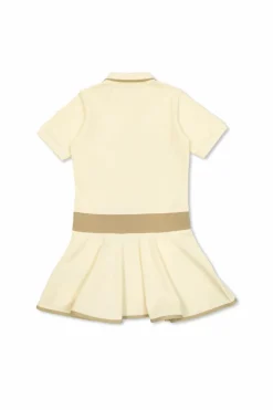 Moncler Enfant cream Dress with logo
